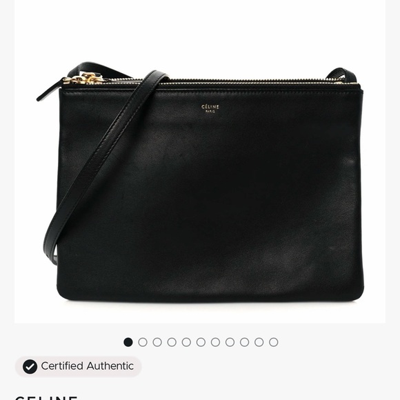 Celine (“old celine”) trio crossbody bag in Oxblood — amazing